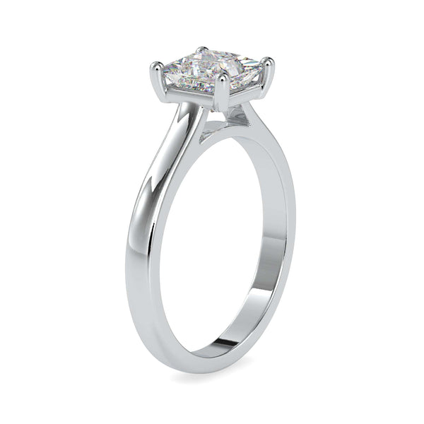 Jewelove™ Rings VS I / Women's Band only 0.30cts. Solitaire Princess Cut Diamond Platinum Engagement Ring JL PT 0013-A