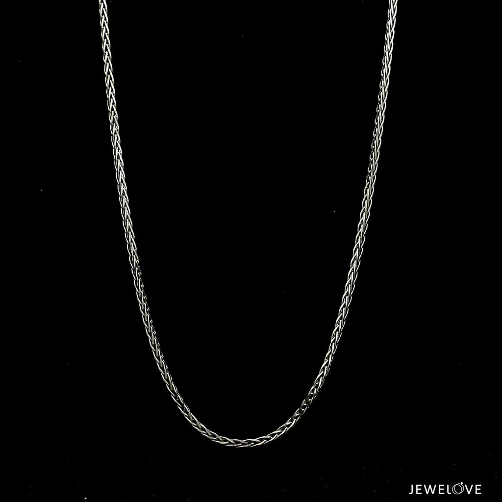 Jewelove™ Chains 26 inches 1.25mm Japanese Platinum Wheat Chain for Women JL PT CH 1220-B