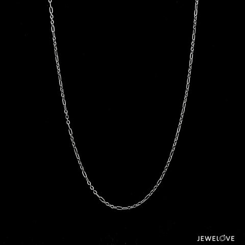 1.25mm Platinum Figaro Chain for Women JL PT CH 1450