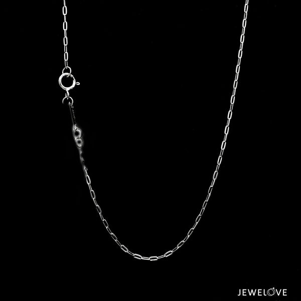 Jewelove™ Chains 1.25mm Thin Rectangular Links Platinum Chain JL PT CH 1115-A