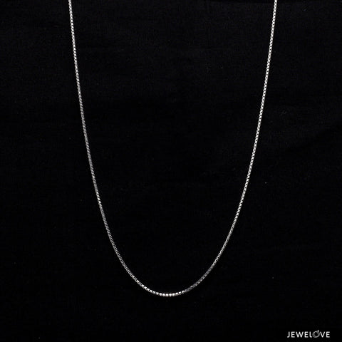 1.2mm Unisex Plain Platinum Box Chain SJ PTO 702-A