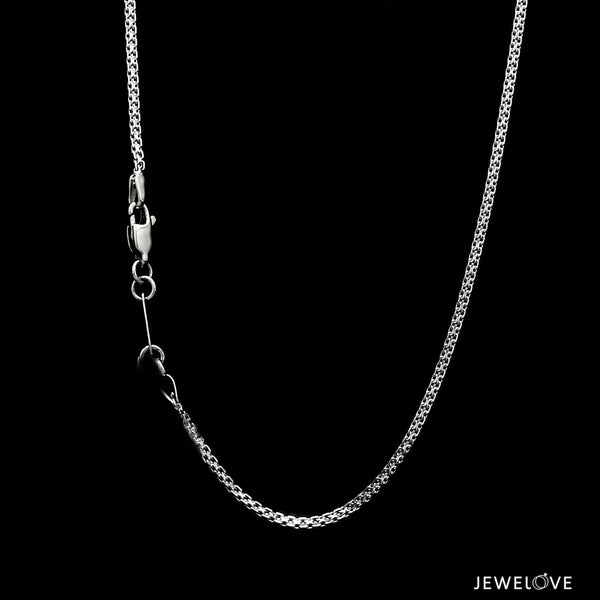 Jewelove™ Chains 1.5mm Platinum Unisex Chain JL PT CH 1223-A