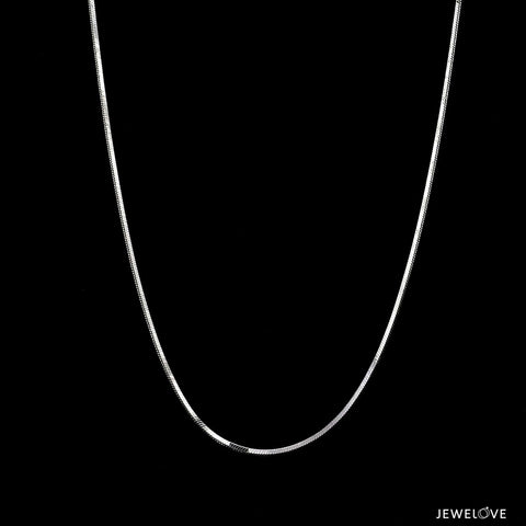 1.5mm Square Snake Men’s Dazzling Shiny Japanese Platinum Chain JL PT 747-Z