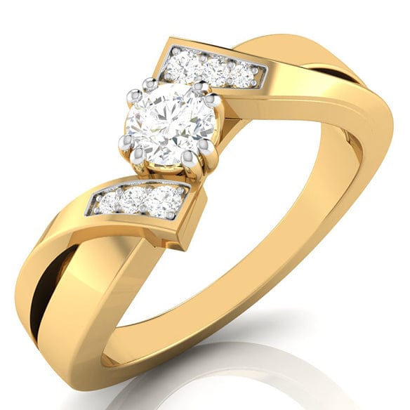 1-Carat Solitaire Diamond Designer Yellow Gold Solitaire Ring JL