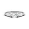 Jewelove™ Rings J VS / Women's Band only 1-Carat Solitaire Diamond Split Shank Platinum Ring JL PT WB5582E-C
