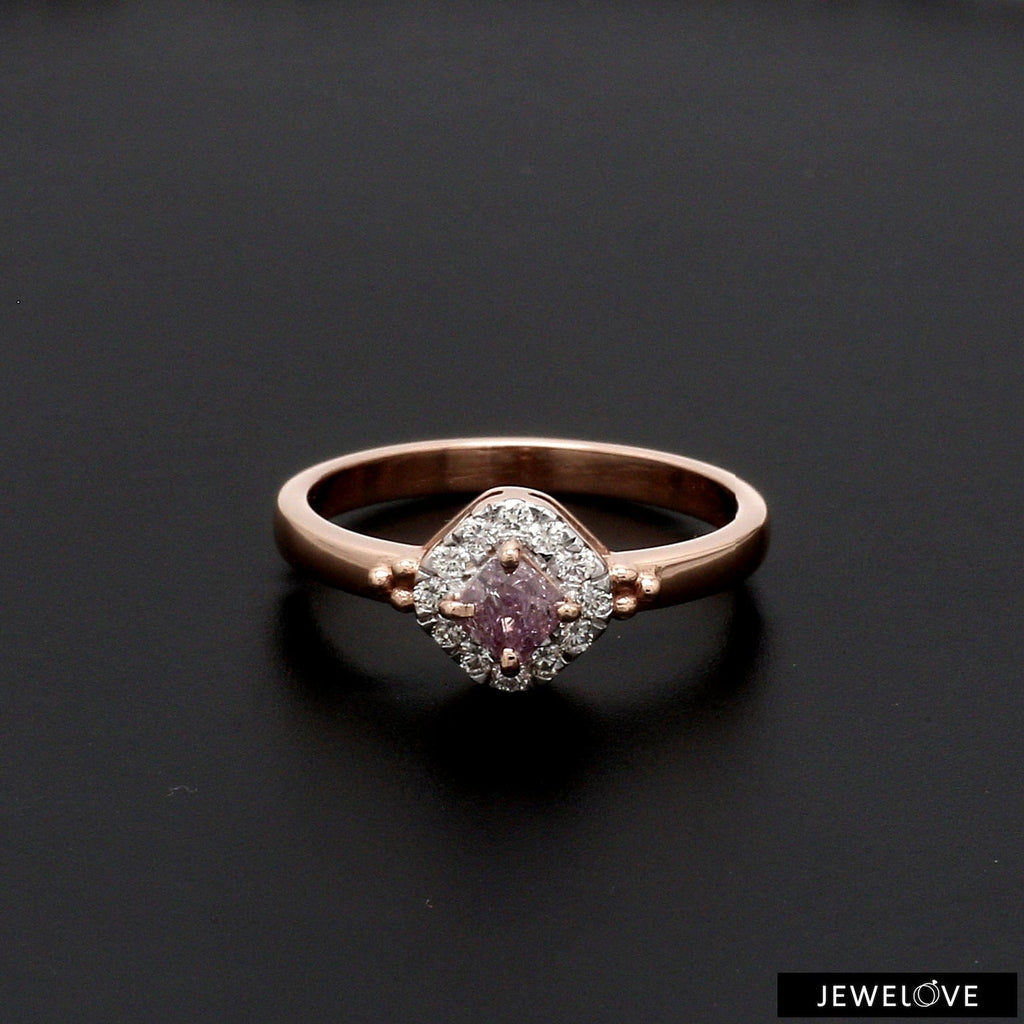 18K Rose Gold Ring with Pink Diamond for Women JL AU 100 – Jewelove™