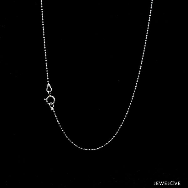 Jewelove™ Chains 1mm Japanese Diamond Cut Platinum Balls Chain for Women JL PT CH 1114