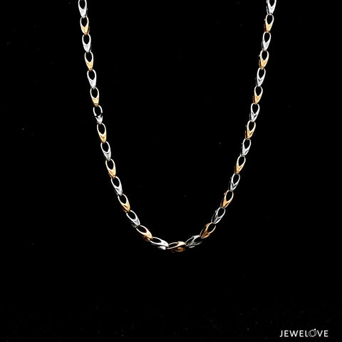 2.5mm Japanese Platinum Rose Gold Chain for Men JL PT CH 658R
