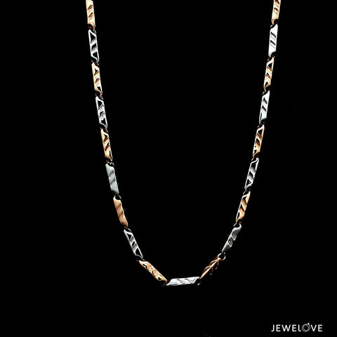 2.75mm Platinum Rose Gold Links Chain for Men JL PT CH 1286