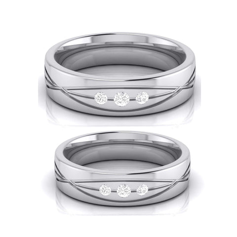 3 Diamond Platinum Love Bands JL PT R-8001