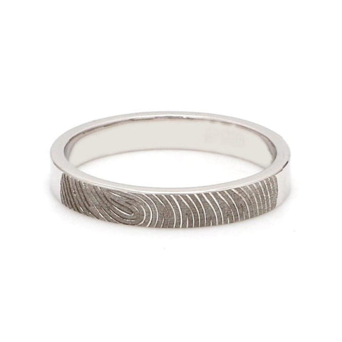 3mm Customised Fingerprint Platinum Rings JL PT 270-3mm