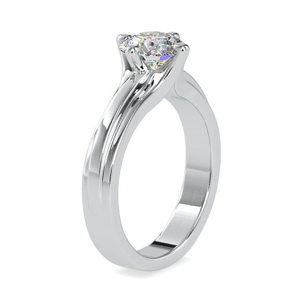 Jewelove™ Rings VS J / Women's Band only 50-Pointer Solitaire Platinum Engagement Ring JL PT 0145-A