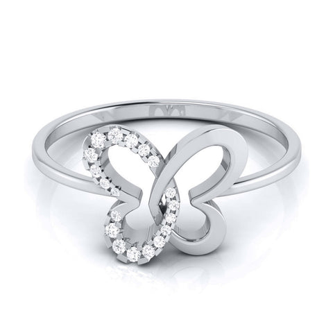 Butterfly Platinum Diamond Ring for Women JL PT LR 132