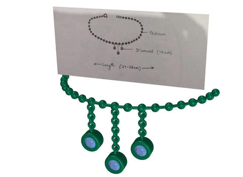 Customised Platinum Anklet with Diamonds