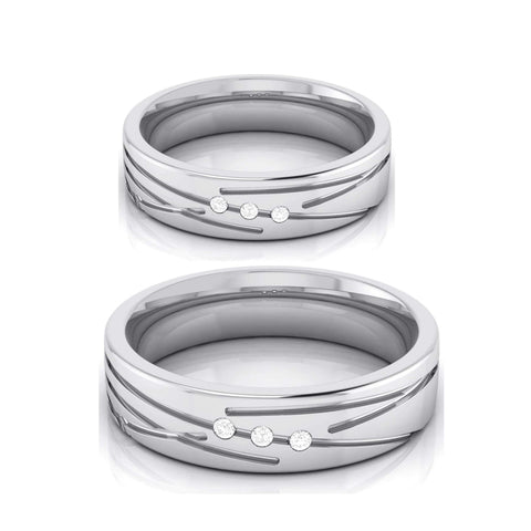 3 Diamond Platinum Love Bands JL PT R-8007