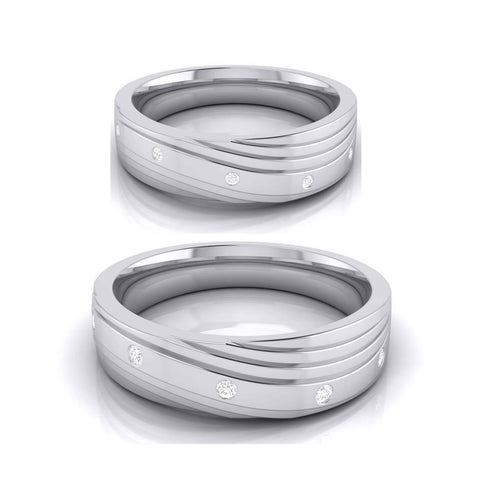 4 Diamond Platinum Love Bands JL PT R-8019