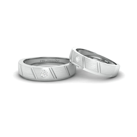 Designer Platinum Couple Rings with Diamonds JL PT 1125