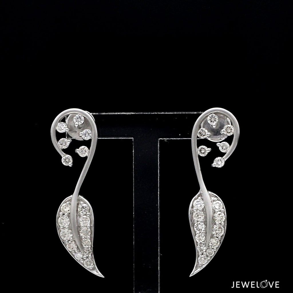 Jewelove™ Earrings Designer Platinum Diamond Earrings for Women JL PT E 345