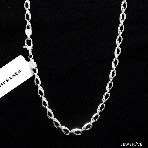 Jewelove™ Chains Designer Platinum Links Chain for Men JL PT CH 1196
