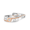 Jewelove™ Rings Designer Platinum Rose Gold Diamonds Couple Rings JL PT 1264