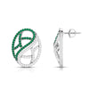 Jewelove™ Earrings Designer Platinum with Diamond Emerald Earrings for Women JL PT E NL8526-E