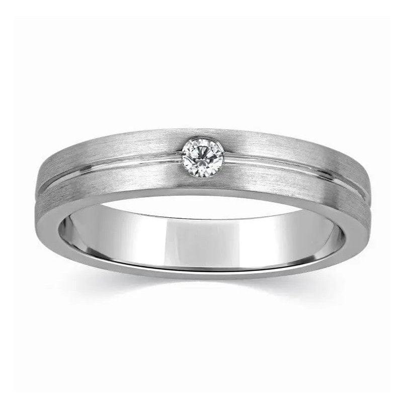 Designer Single Diamond Platinum Ring for Men SJ PTO 309 – Jewelove™
