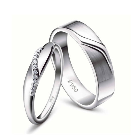 Elegant Platinum Couple Rings JL PT 453