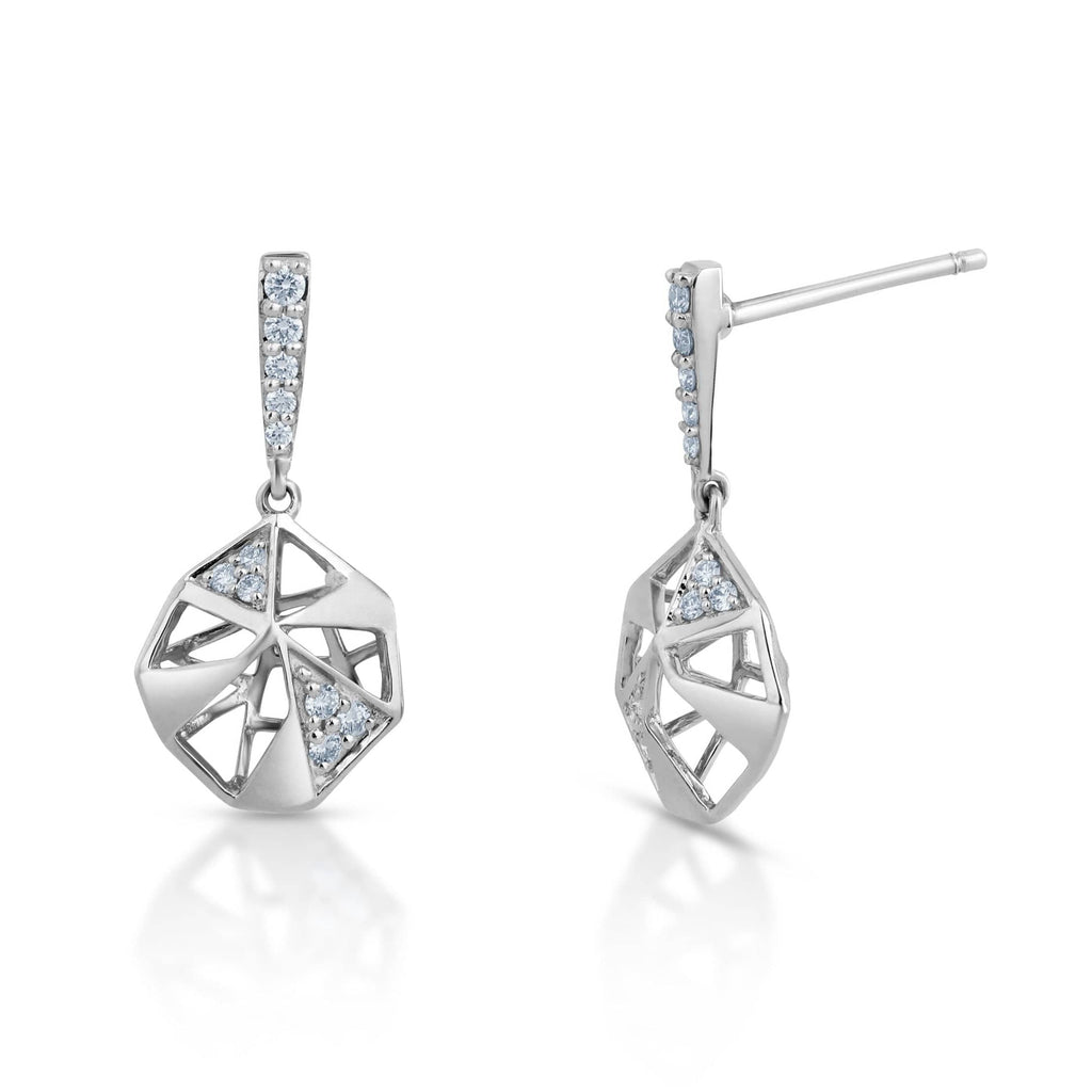 Jewelove™ Earrings SI IJ Evara Platinum Rose Gold Diamonds Earrings for Women JL PT E 267