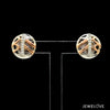 Jewelove™ Earrings Evara Sunrise Studs Platinum Rose Gold Diamonds Earrings for Women JL PT E 261