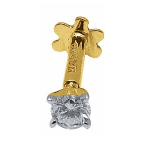Gold Nosepin with 0.02 cts. Diamond by Jewelove JL PT NP 101