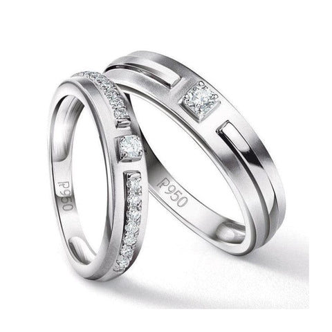Harmony Platinum Couple Rings with Diamonds JL PT 530