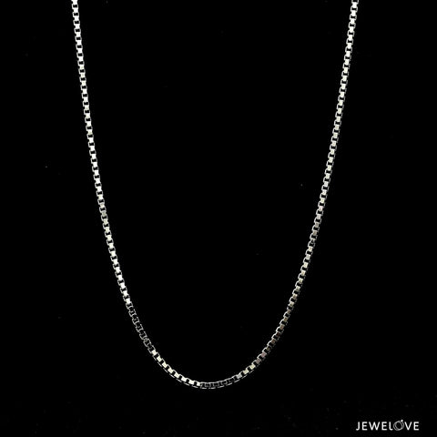 Japanese Plain Platinum Box Chain for Men SJ PTO 702-Men