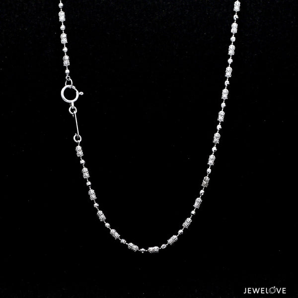 Jewelove™ Chains Japanese Platinum Chain with Unique Pattern of Diamond Cut Balls JL PT 740