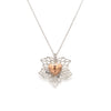 Jewelove™ Pendants Maple Leaf Heart Platinum Rose Gold Fusion Pendant JL PT P 211