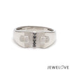 Jewelove™ Rings Men's Band only Men of Platinum | Platinum Black Diamond Ring for Men JL PT 1355-A