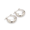 Jewelove™ Earrings Plain Platinum Earring Bali for Men JL PT E 172