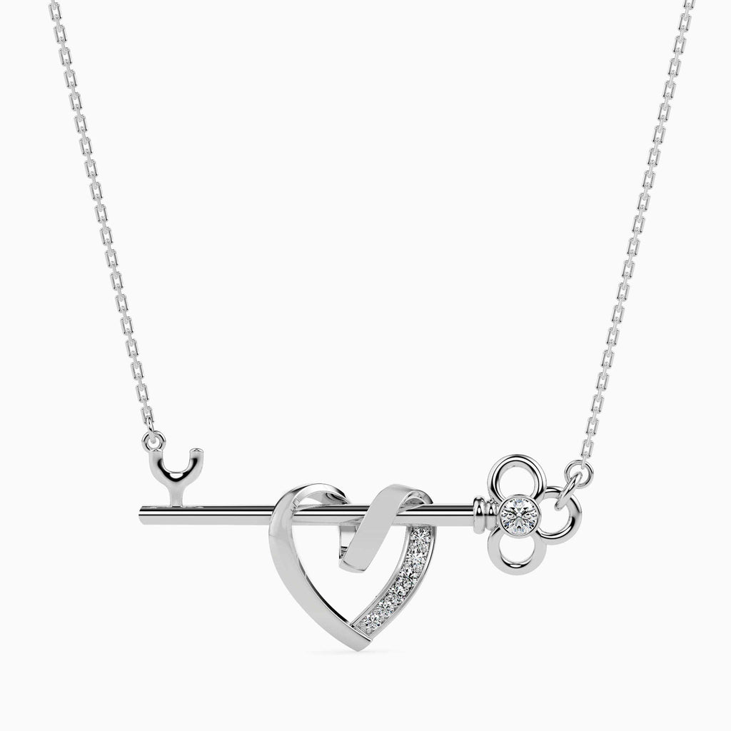 Jewelove™ Pendants Platinum Diamond Heart Pendant for Women JL PT P 18015