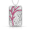 Jewelove™ Pendants Red Platinum Diamond Pendant for Women JL PT P NL8607
