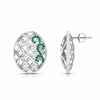 Jewelove™ Pendants & Earrings Platinum Diamond Pendant Set with Emerald JL PT PE NL8605E