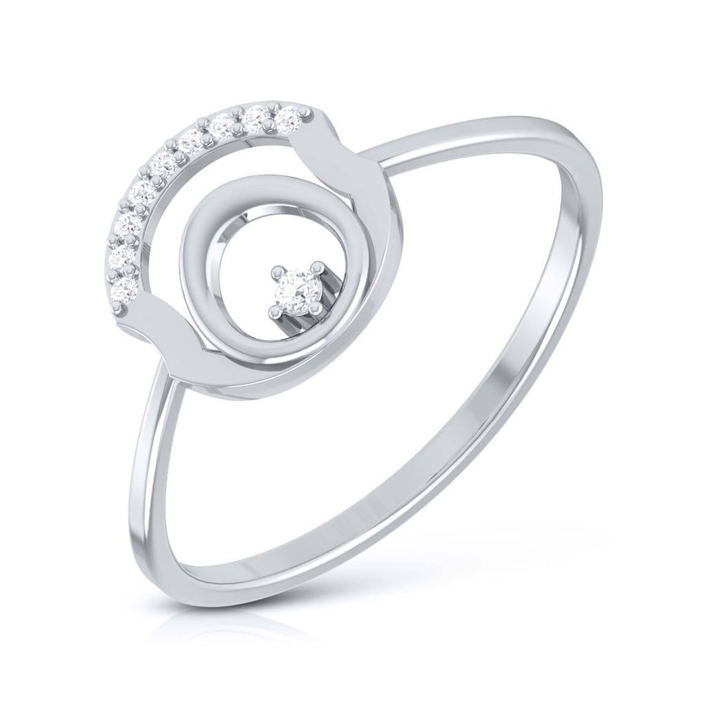 Jewelove™ Rings SI IJ / Women's Band only Platinum Diamond Ring for Women JL PT LR 33