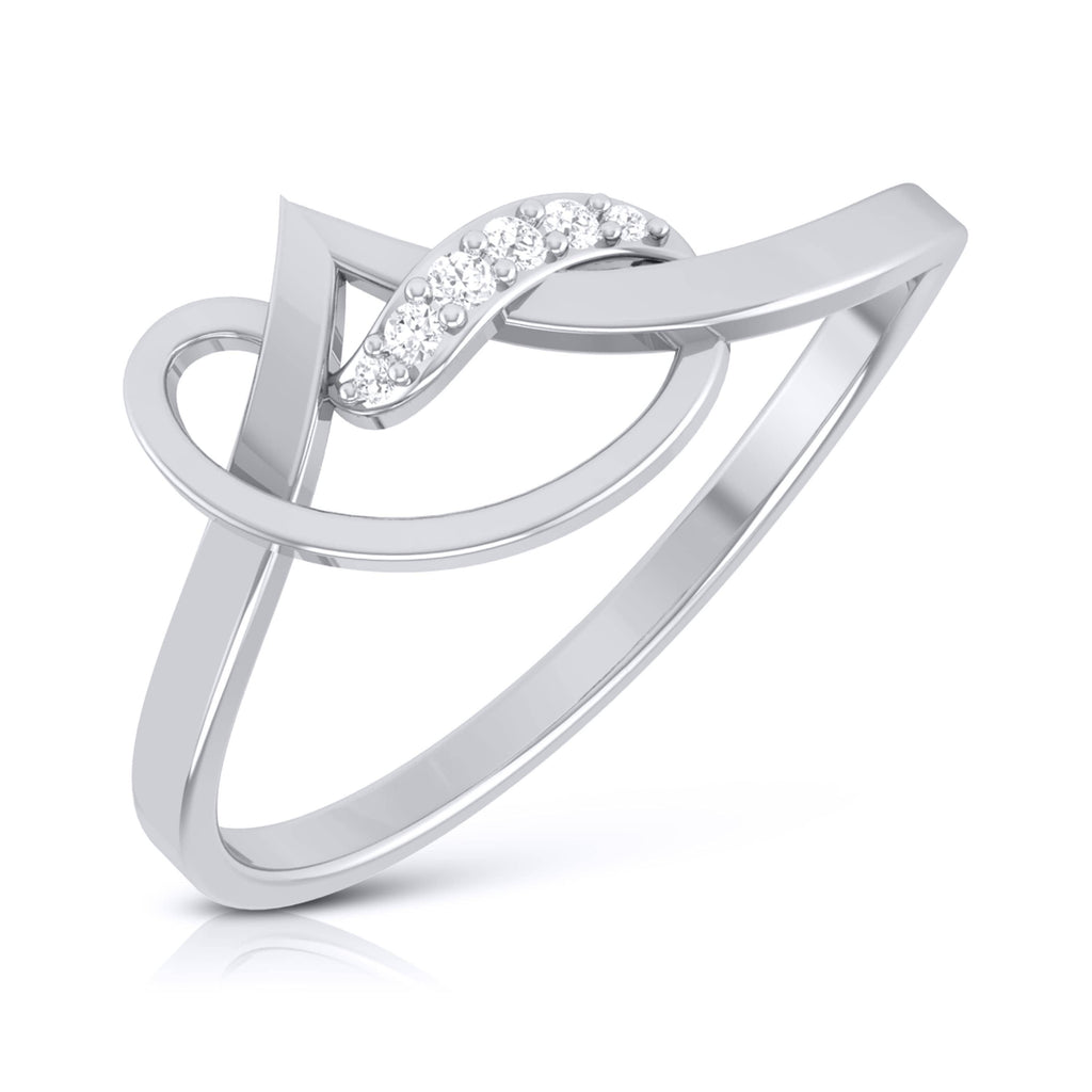 Jewelove™ Rings SI IJ / Women's Band only Platinum Diamond Ring for Women JL PT LR 50