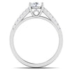 Jewelove™ Rings Platinum Diamond Solitaire Mounting with Diamond Shank JL PT 485-M
