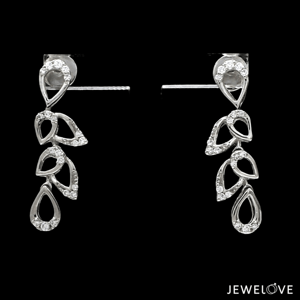 Platinum Evara Diamond Earrings Set JL PT E 341 Jewelove
