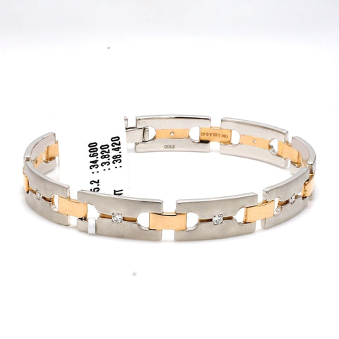 Platinum Rose Gold Diamond Bracelet JL PTB 856