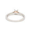 Jewelove™ Rings Women's Band only Platinum Rose Gold Solitaire Mounting JL PT 1138-M