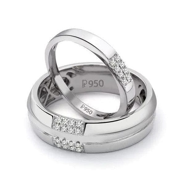 Tanishq Silver Ring Designs Platinum Love Bands For Couple Tanishq
