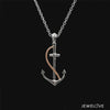 Platinum Anchor Pendant with Rose Gold for Sailors JL PT P 320