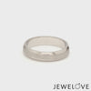 Beveled Edges Plain Platinum Couple Ring JL PT 616 - A Solid