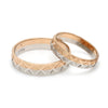 Designer Unisex Platinum & Rose Gold Couple Rings JL PT 1122