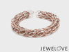 3D Platinum & Rose Gold Bracelet for Men JL PTB 703-A
